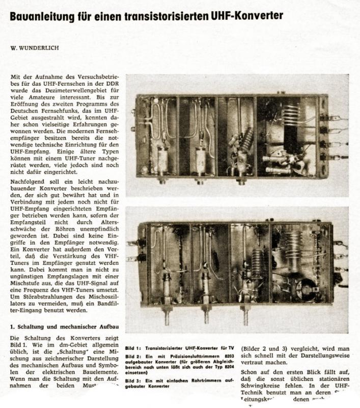 Der „Funkamateur“ aus dem Jahre 1970 mit detaillierter Bauanleitung